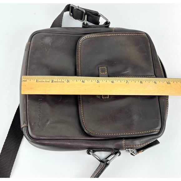 Salvador Bachiller Small Leather Messenger Style Bag Unisex Crossbody - Picture 9 of 9